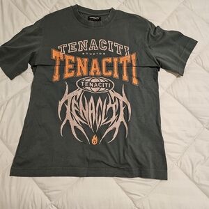 Gray and Orange Men's Graphic Tee